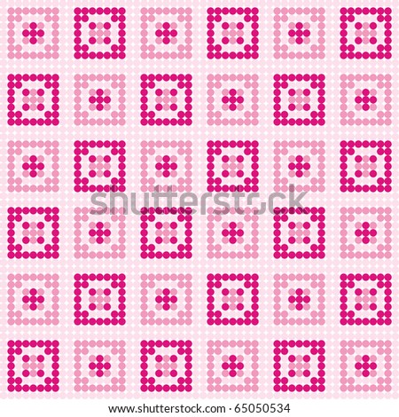 Seamless pattern from pink circles