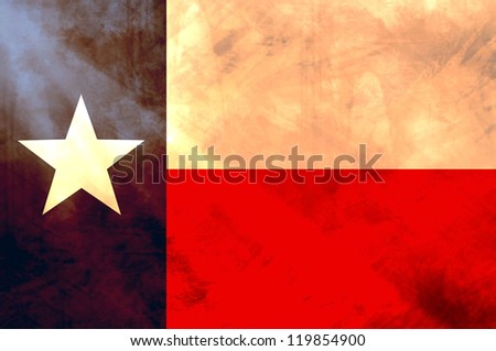 State of Texas flag with vintage feel