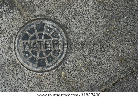 water main cover, city street