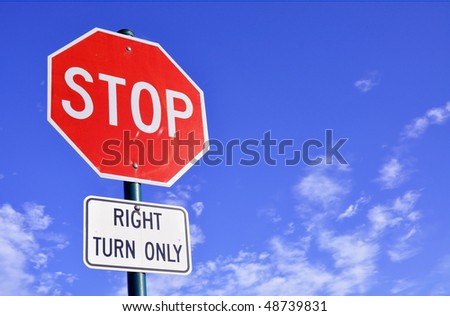 stop sign text