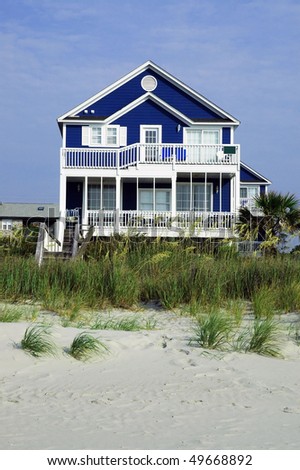 Pretty Rental Home On The Beach Stock Photo 49668892 : Shutterstock