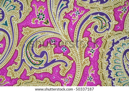 Purple Paisley background pattern / texture
