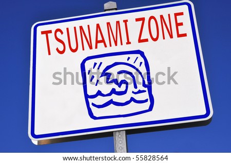 Tsunami Zone Sign