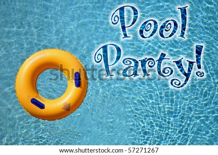 stock photo Pool Party invitation Concept