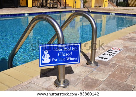 Swimming pool closed for winter