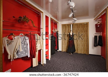 Interior of a fashionable boutique