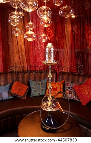 Room in east style for hookah smoking