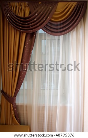 Beautiful curtain at a window