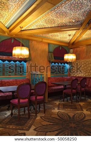 Restaurant interior in east style