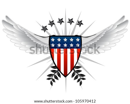 American Shield Stock Vector Illustration 105970412 : Shutterstock