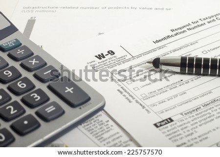 Income Taxes, Close up U.S. taxes papers