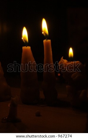 Candles in dark