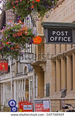 BRADFORD on AVON, UK - AUGUST 31, 2011: The typical main post office has lost  traditional functions recently with declining post and the increased use of electronic payment of pensions and benefits