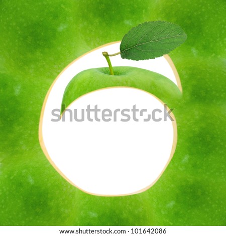 Green apple abstract design