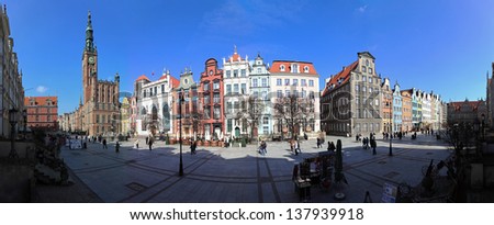 GDANSK, POLAND-MAY 4:People visitors Long Lane on May 1, 2010 in Gdansk.Street is one of the most notable tourist attractions of the city.As early as the thirteenth century, served as a tract of trade