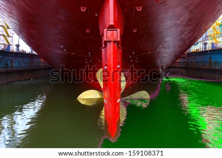 Toxic spill from the ship - Image is an artistic digital rendering.