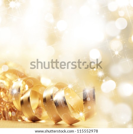 Golden Christmas Ribbon