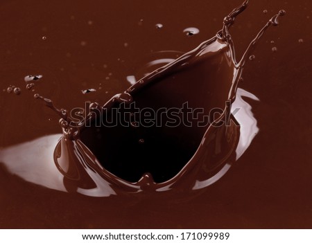 Chocolate splash close-up