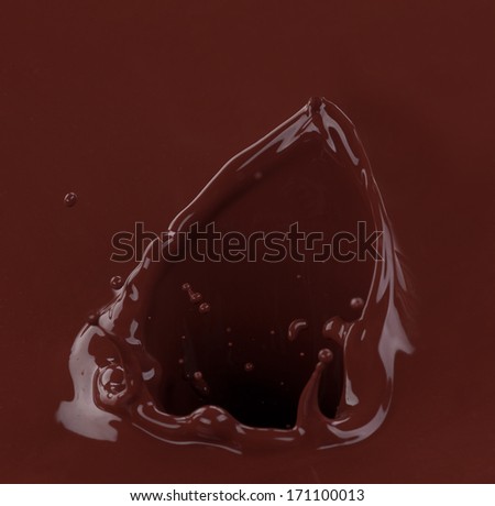 Chocolate splash close-up