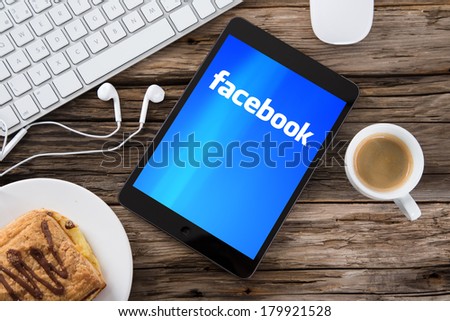 PRAGUE, CZECH REPUBLIC - FEBRUARY 20, 2014: Facebook is an online social networking service founded in February 2004 by Mark Zuckerberg with his college roommates and is now a fortune 500 company.