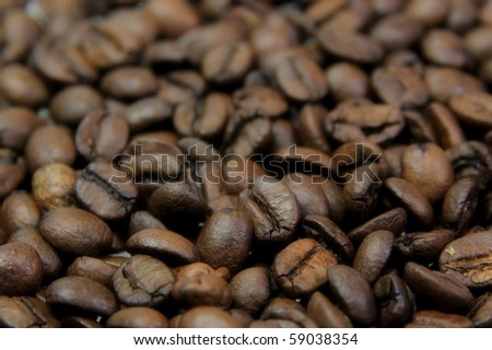 Coffee grains background