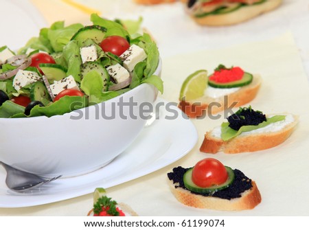 Healthy fresh garden salad