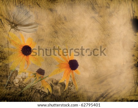 old grunge flower paper texture background