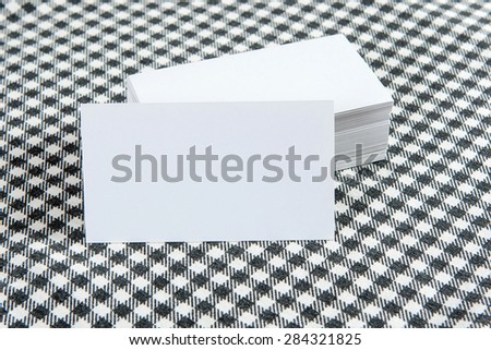 Photo of business cards. Mock-up for branding identity. For graphic designers presentations and portfolios