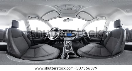 Spherical panorama 360 inside car equidistant panorama inside car. Vehicle interior car panorama 360 degree of auto virtual panorama vehicle interior 360 panorama of auto. Inside automobile panorama
