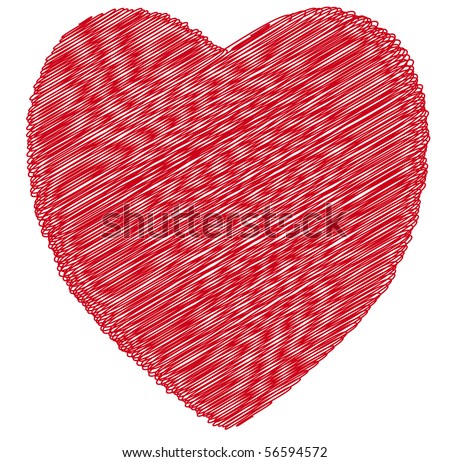 stock photo heart drawing with pencil effect