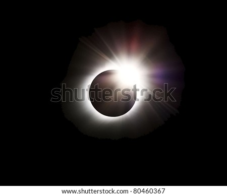 Diamond ring of a solar eclipse