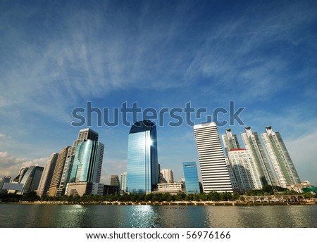 Cityscape in urban area of Bangkok