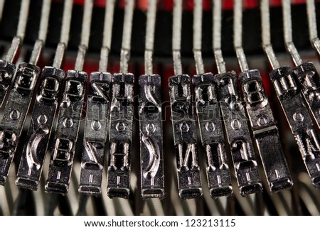 typewriter, print characters