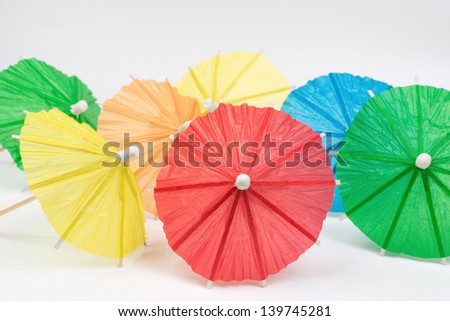 cocktail umbrellas close up