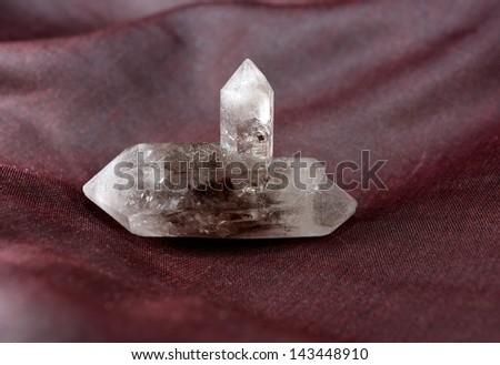 double edged mountain crystal with inclusions