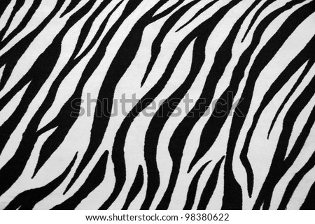 Texture of black and white zebra textile