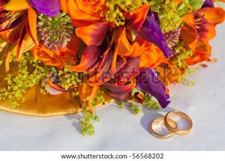 orange flowers bouquet. stock photo : Orange bouquet