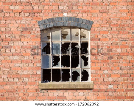 Smashed window panes