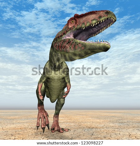 Dinosaur Giganotosaurus Computer generated 3D illustration Dinosaur Giganotosaurus Computer generated 3D illustration
