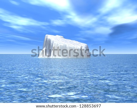 Iceberg Computer generated 3D illustration