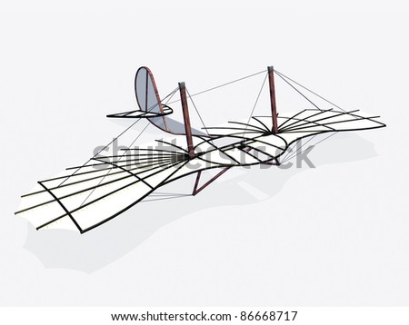 Historical Aircraft Computer generated 3D illustration