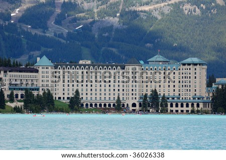 The Famouse Historic Fairmont Chateau Hotel In Lake Louise, Banff National Park, Alberta, Canada ...