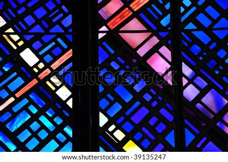 A stained glass window in a historical church, victoria, british columbia, canada
