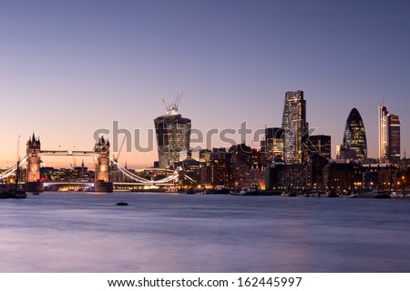 Tower Bridge And London Skyline