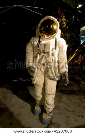 A space man on the moon