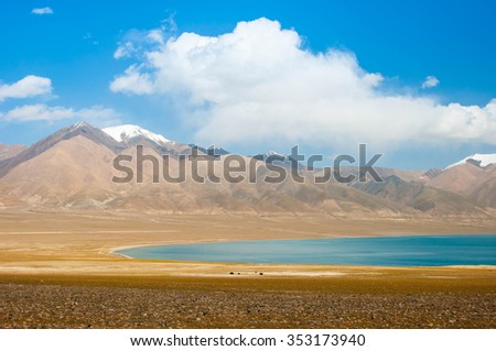 This is the holy lake for Bon religion which is a Tibetan religious tradition or sect, located in Ngali,Tibet.