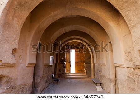 Interior of the Kharaneh Desert Castle in East Jordan - Arabia - Middle East