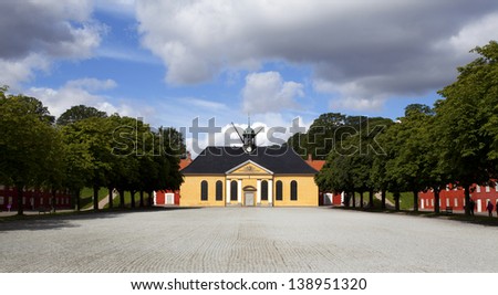 Mansions inside the fortress - kastellet - of Copenhagen - Denmark - Scandinavia