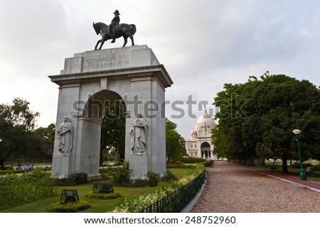Victoria Memorial in Calcutta (Kolkata) West Bengal - India
