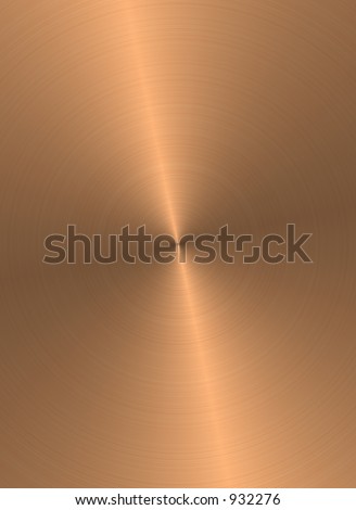 Copper metal surface - circular brushed metal surface